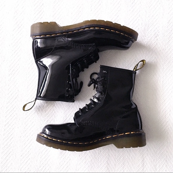 Dr. Martens Shoes - Dr. Martens Black Patent 1400W Boots